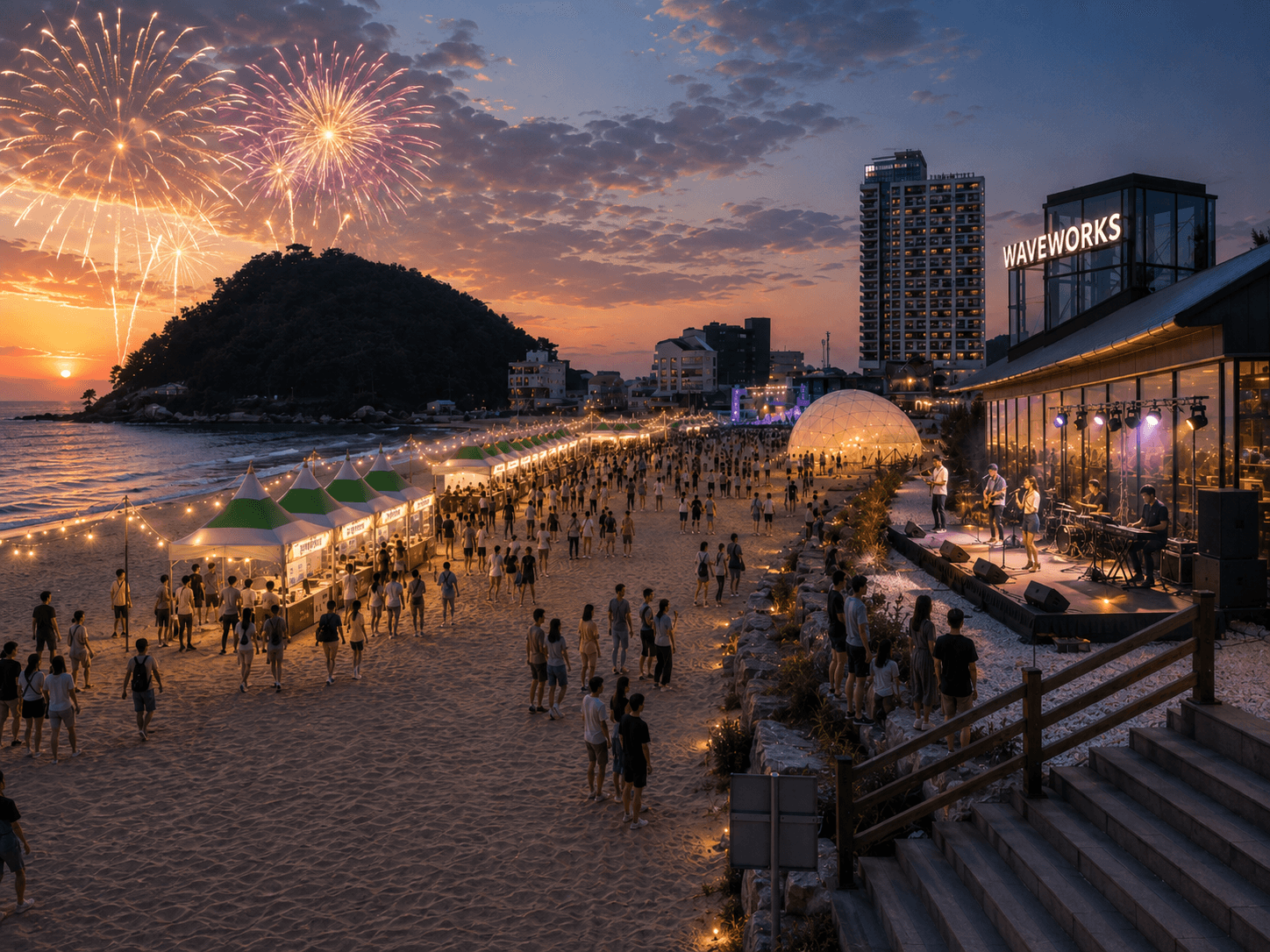죽도 불꽃 피날레 컨셉